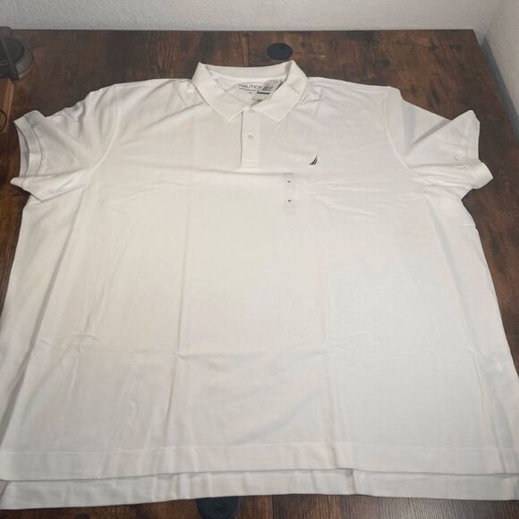 Nautica Shirt Men's White‎ Performance Deck Polo Sz 6x NWT - Picture 1 of 5
